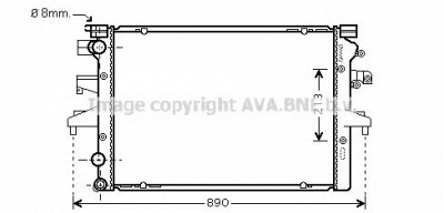 AVA QUALITY COOLING vwa2231 -  Радиатор, охлаждение двигателя